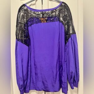 Tory Burch SABINE TOP - JUPITER PURPLE - Size 14